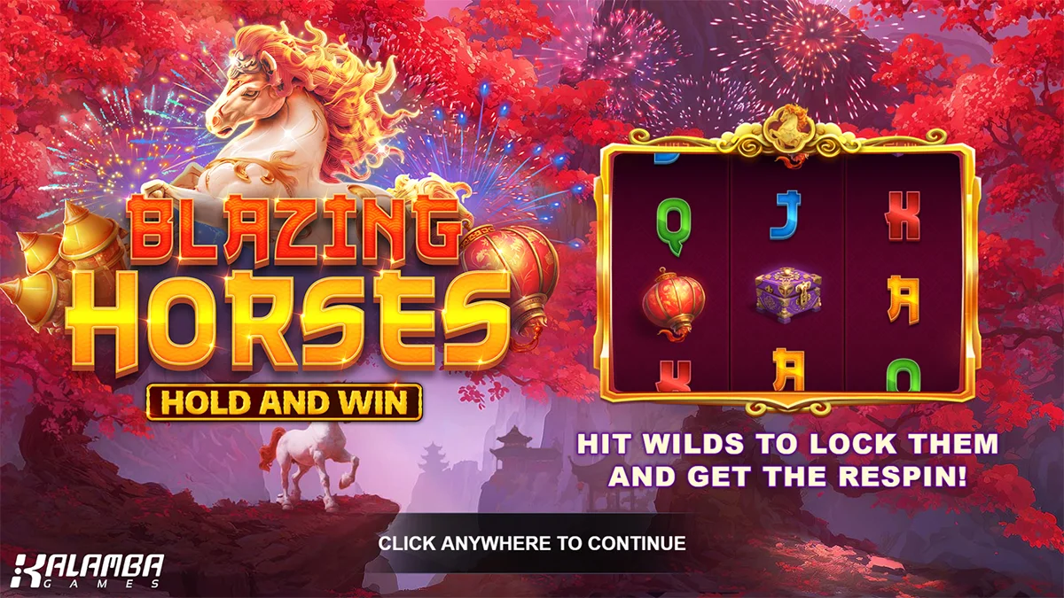 Blazing Horses Hold and Win Homescreen