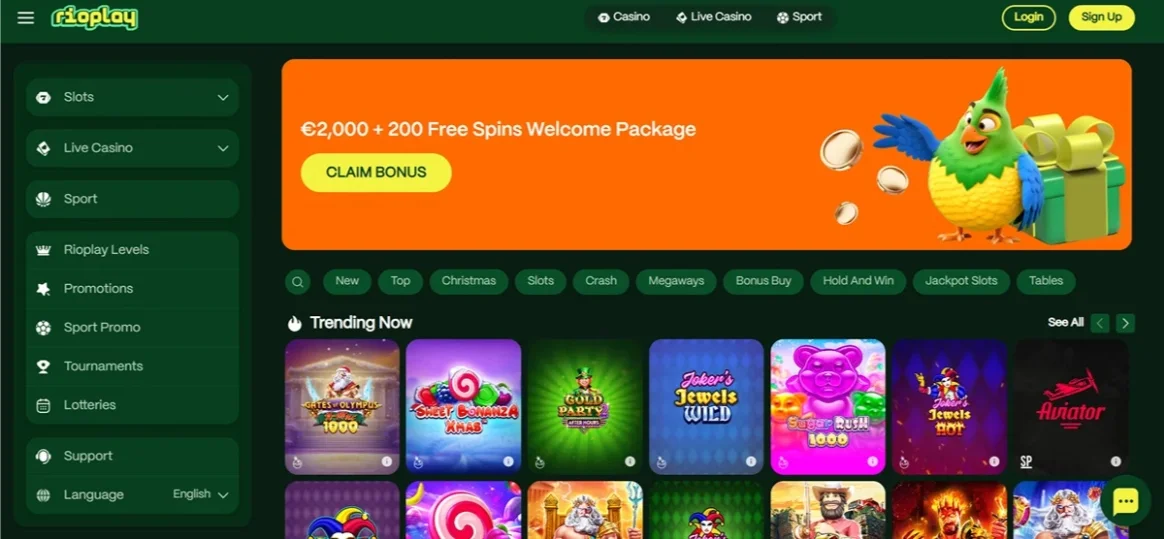 Rioplay Casino Homepage