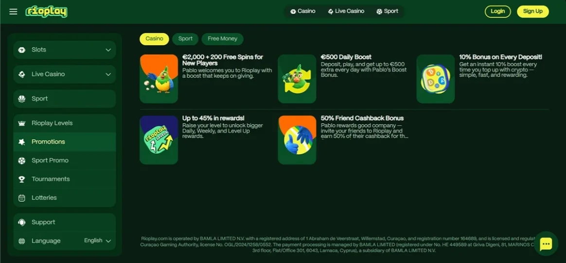 Rioplay Casino Promo