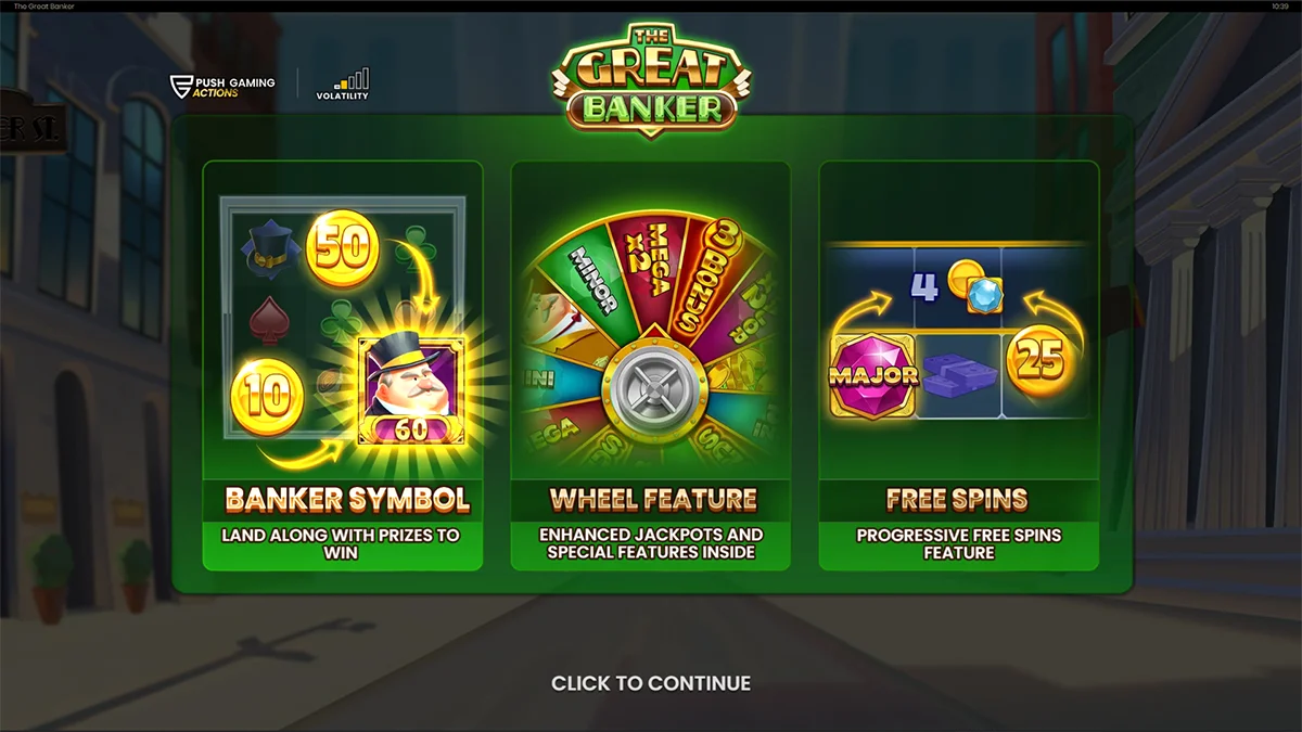 The Great Banker Homescreen