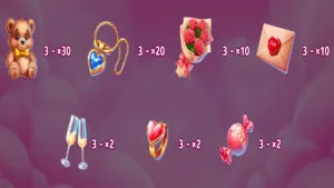 Valentine Storm Paytable