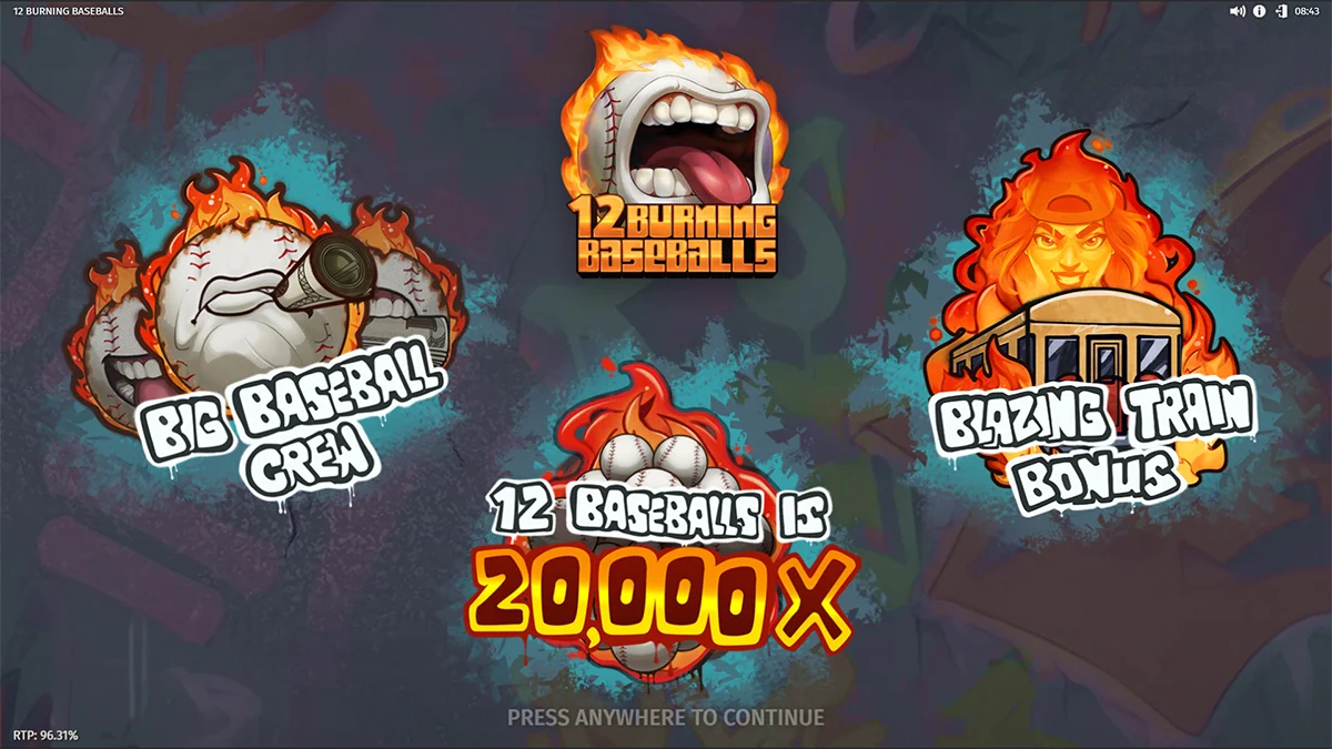 12 Burning Baseballs Homescreen