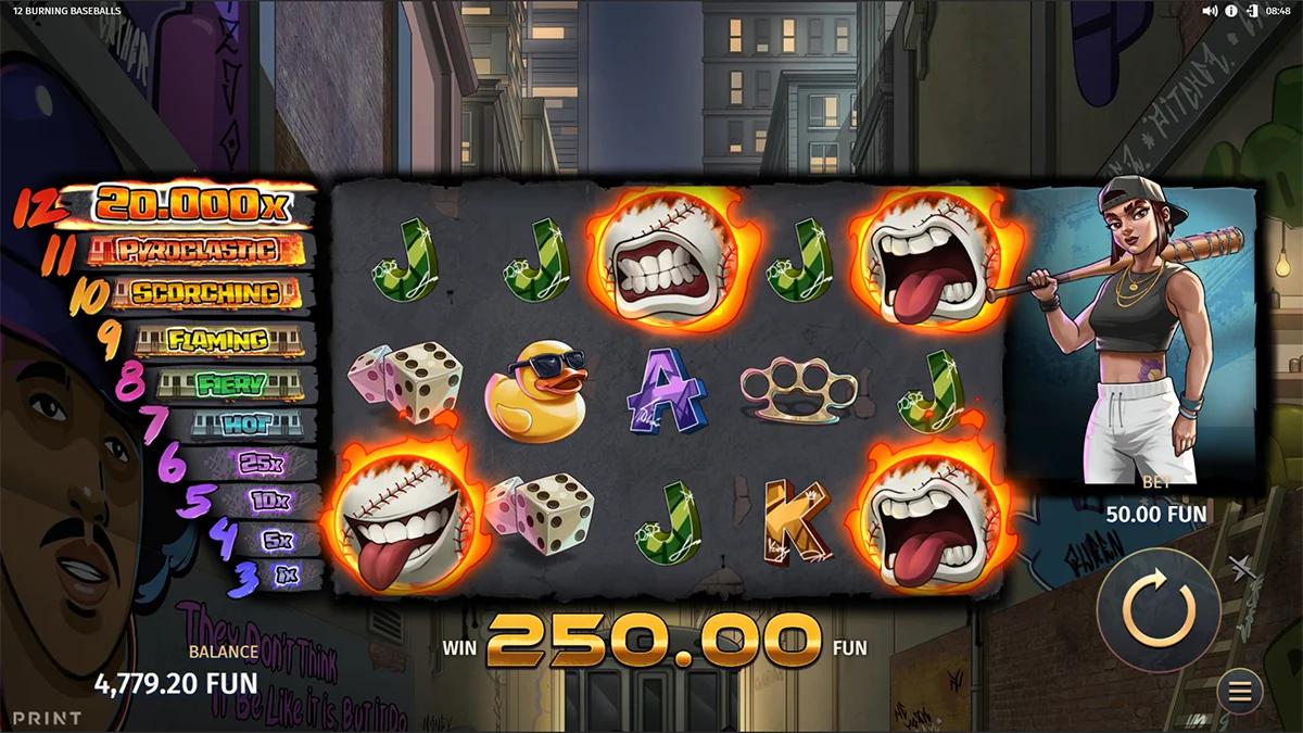 12 Burning Baseballs Win2