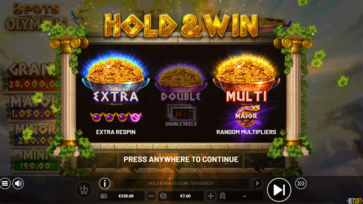 3 Pots of Olympus Bonus