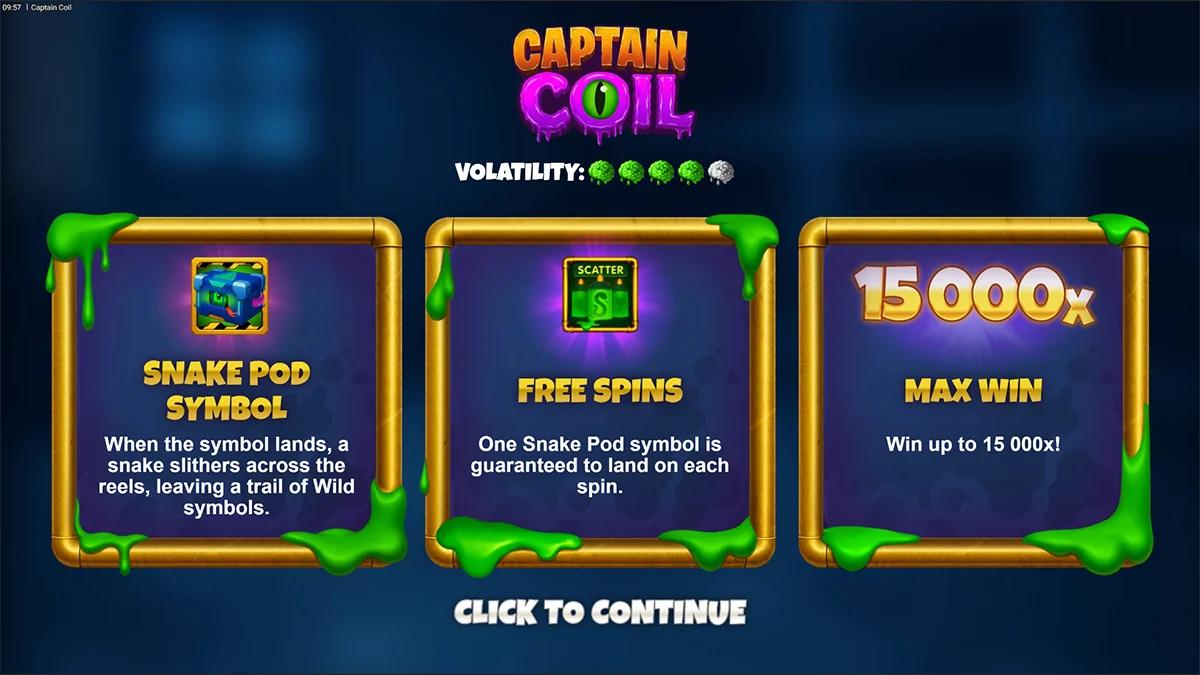 Captain Coil Homescreen