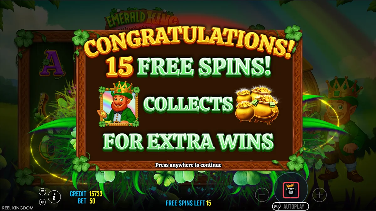 Emerald King Wheel of Wealth FS