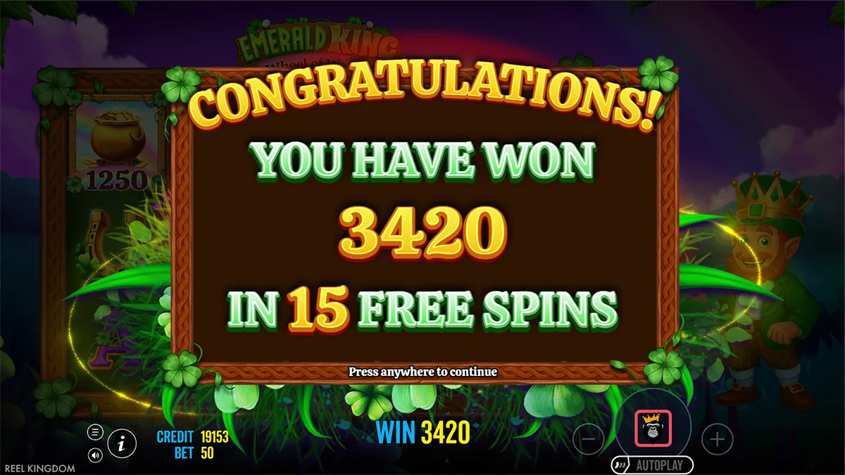 Emerald King Wheel of Wealth Total