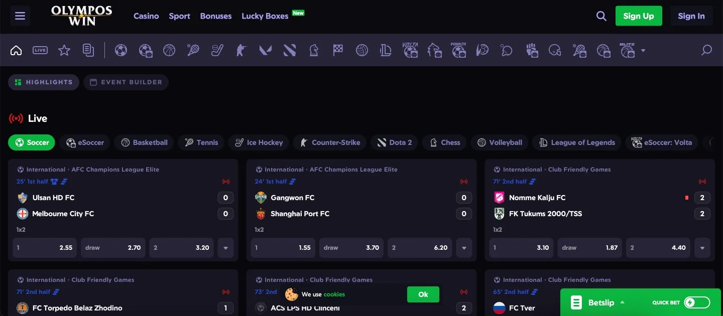 Olymposwin Casino Sports