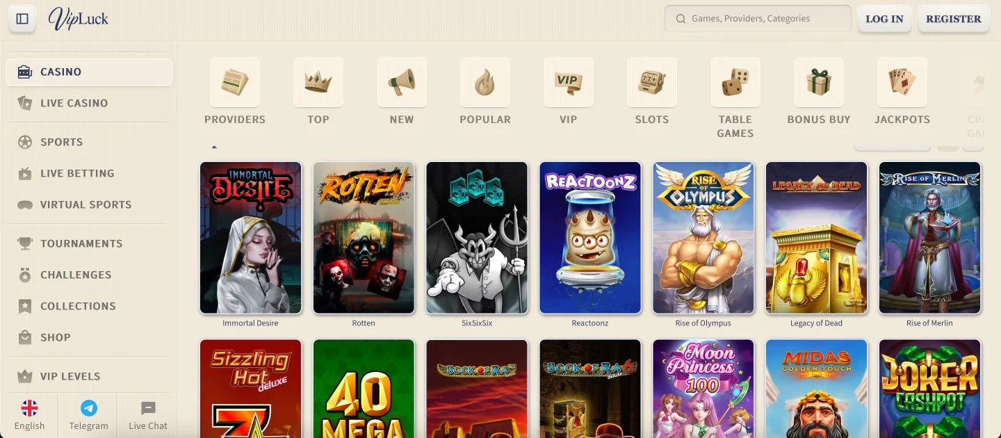 VIPLuck Casino Slots