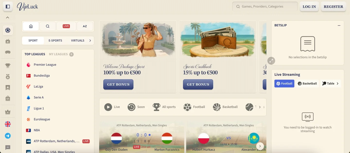 VIPLuck Casino Sports