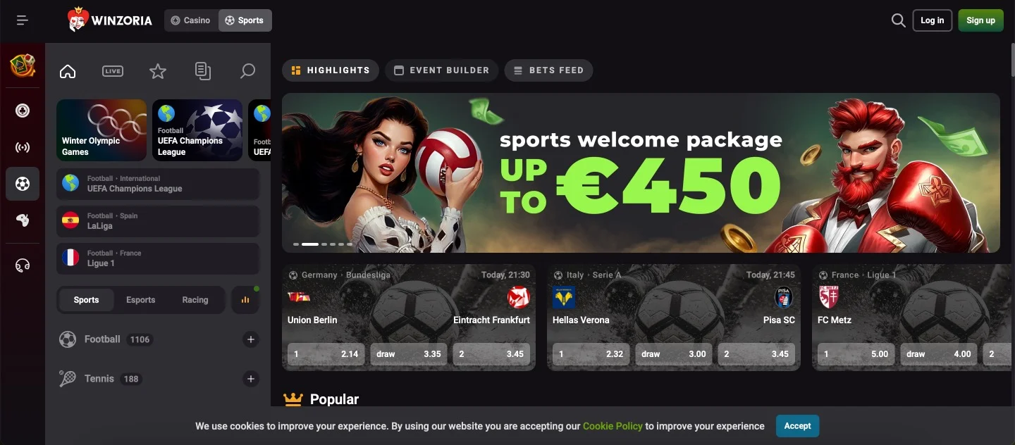 Winzoria Casino Sports