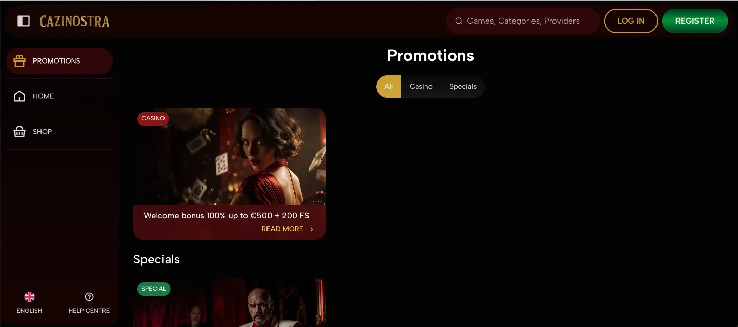 Cazinostra Casino Home