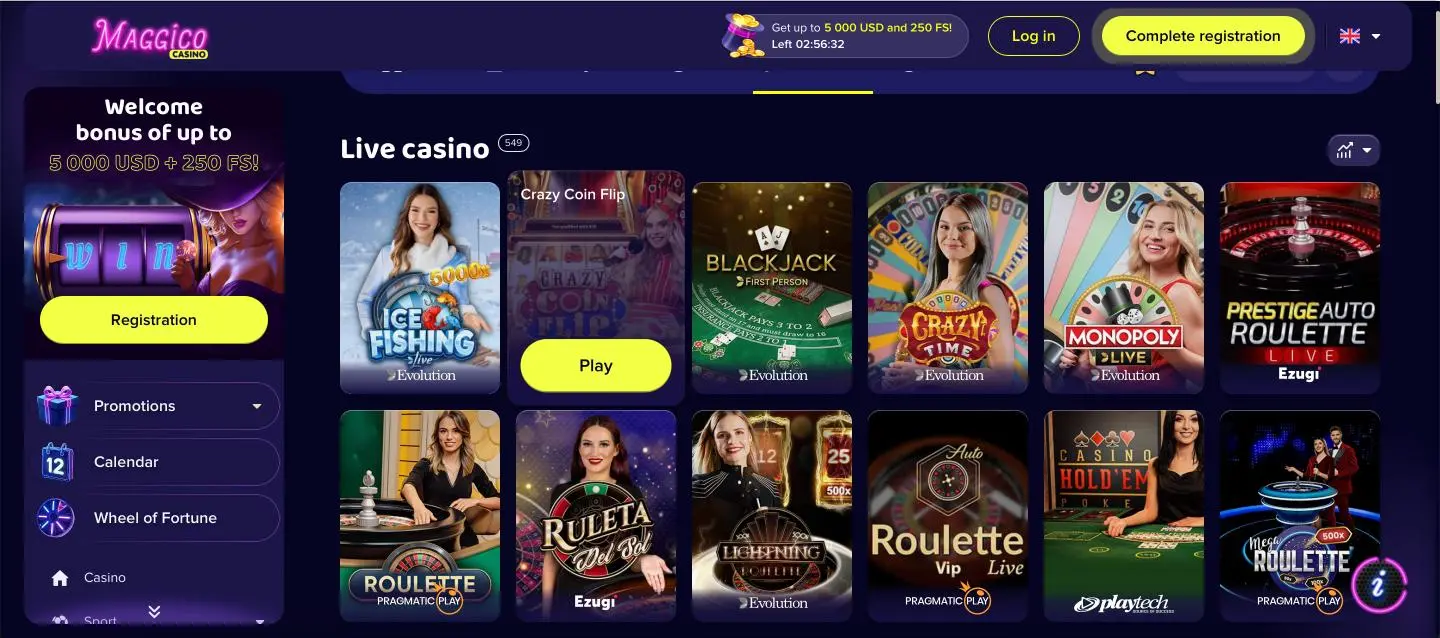 Maggico Casino Live