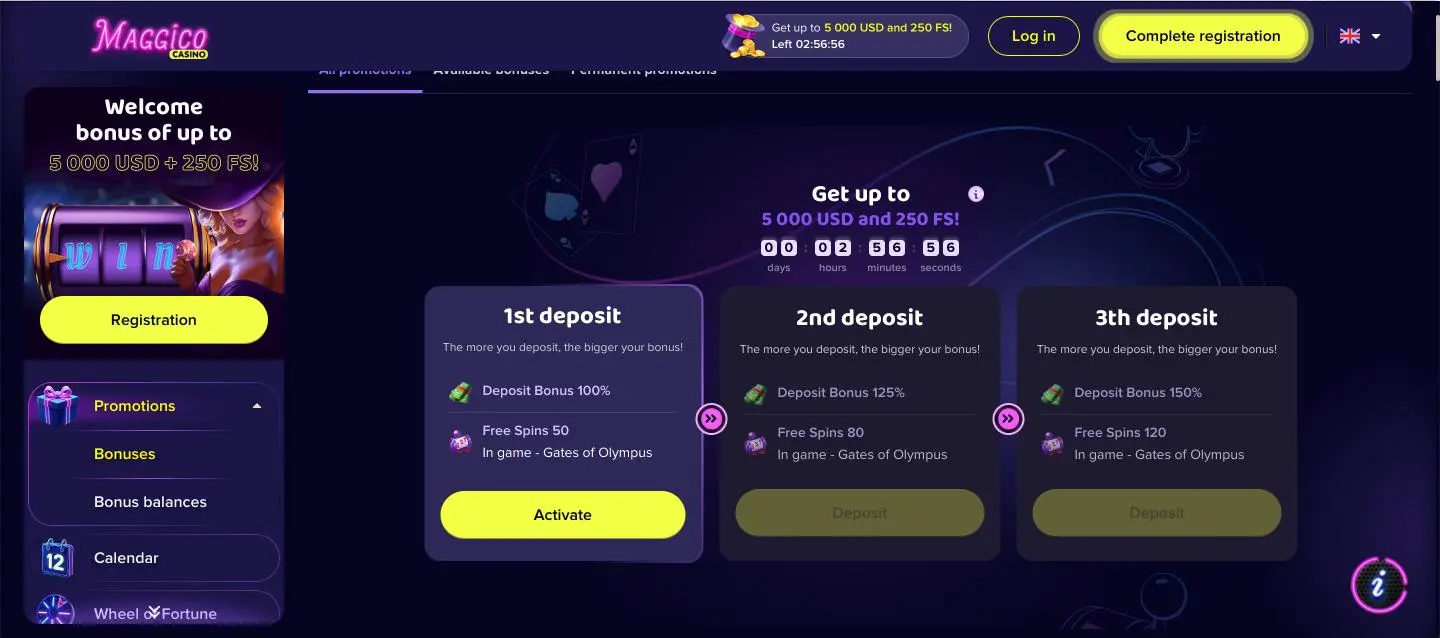 Maggico Casino Promo