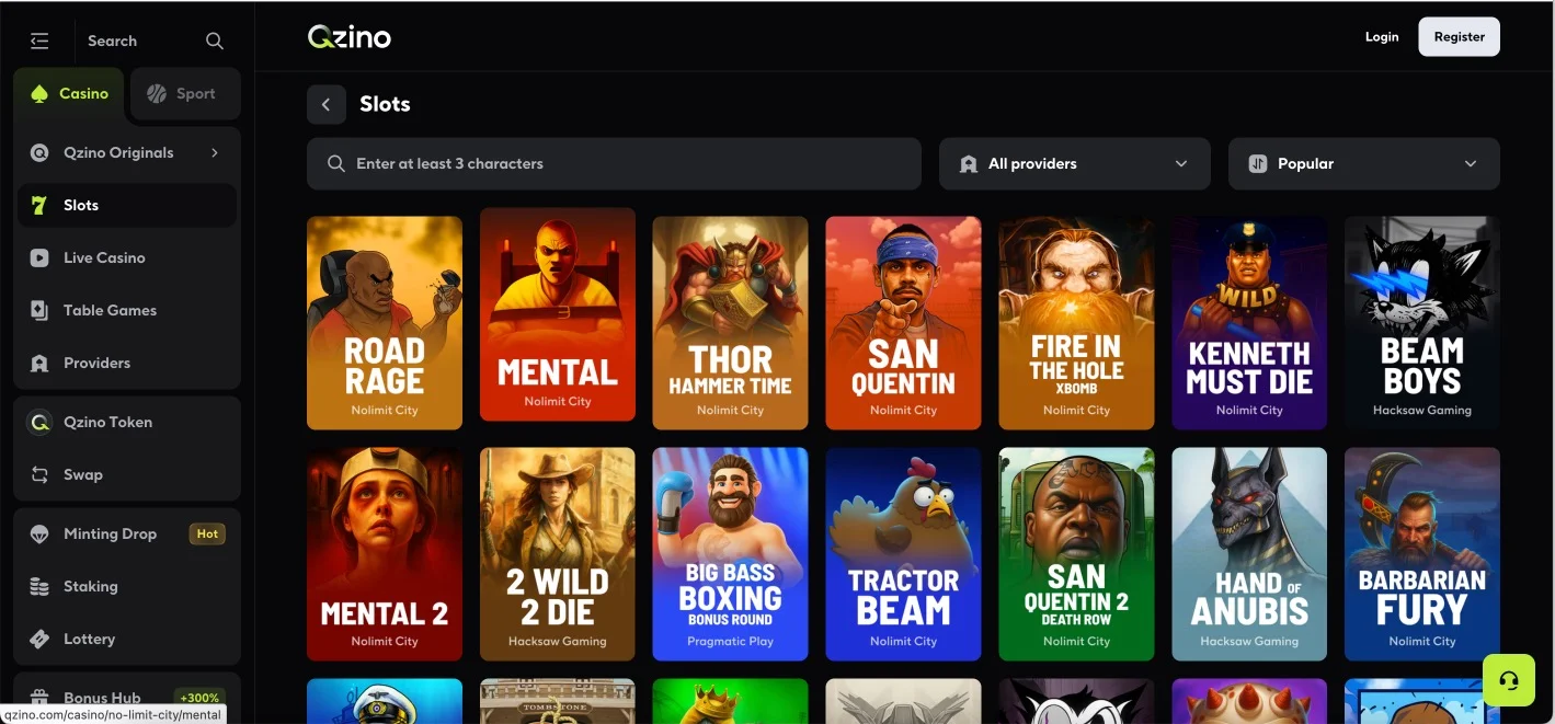 Qzino Casino Slots