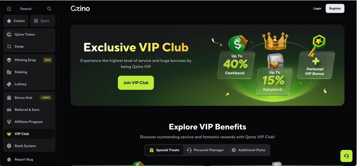 Qzino Casino VIP