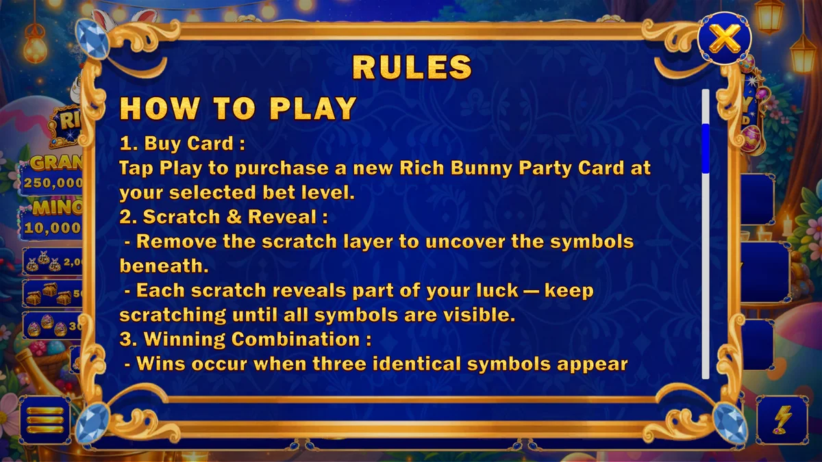 Rich Bunny Party CardHow-to-Play
